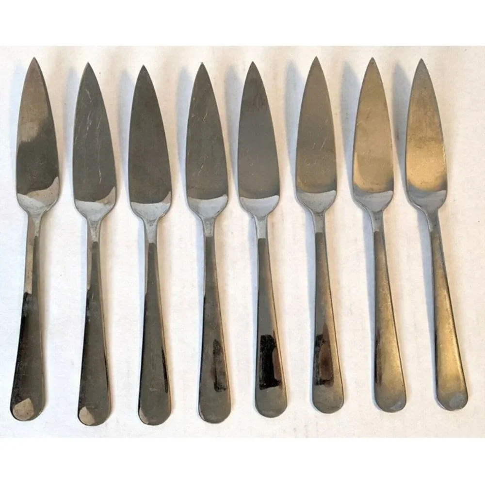IKEA Dinner Knives 18-8 Stainless Steel Flatware LOT 8 Replacements NICE